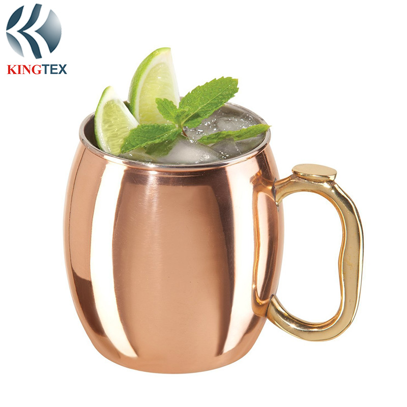 Moscow Mule Mug  with Copper Plated  Stainless Steel for Fruit Juice/Cocktail KINGTEXBAR MG080
