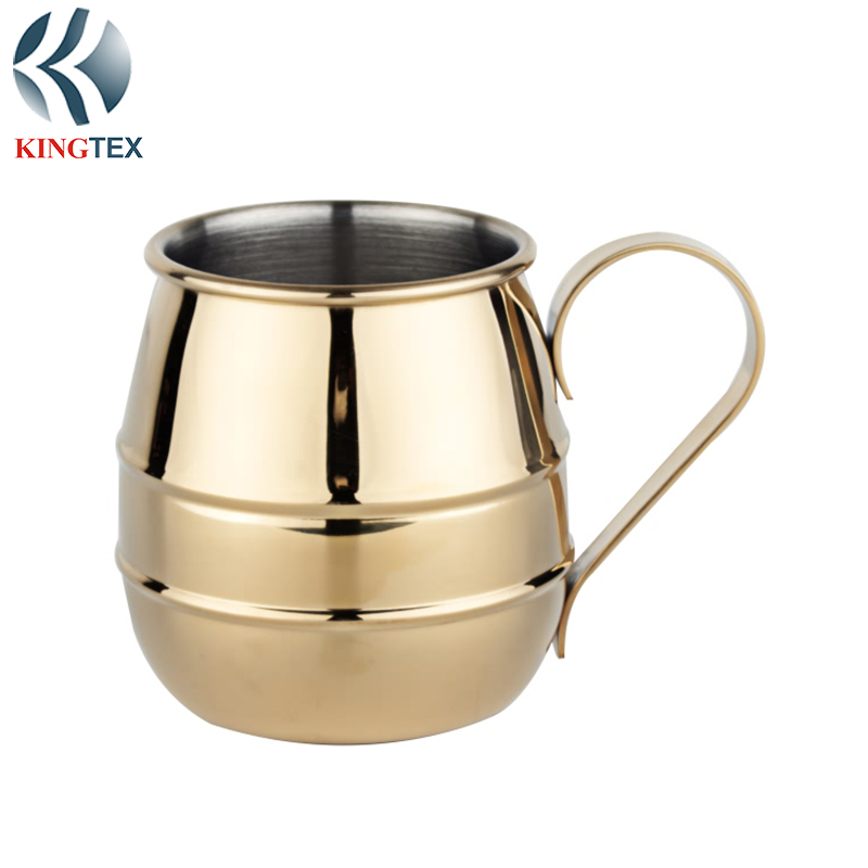 Moscow Mule Mug  with Gold Plated  Stainless Steel  KINGTEXBAR MG082