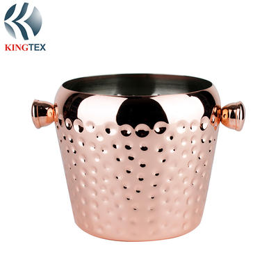2L Coffee Ice Bucket with Hammer Point Stainless Steel KINGTEXBAR IBS151