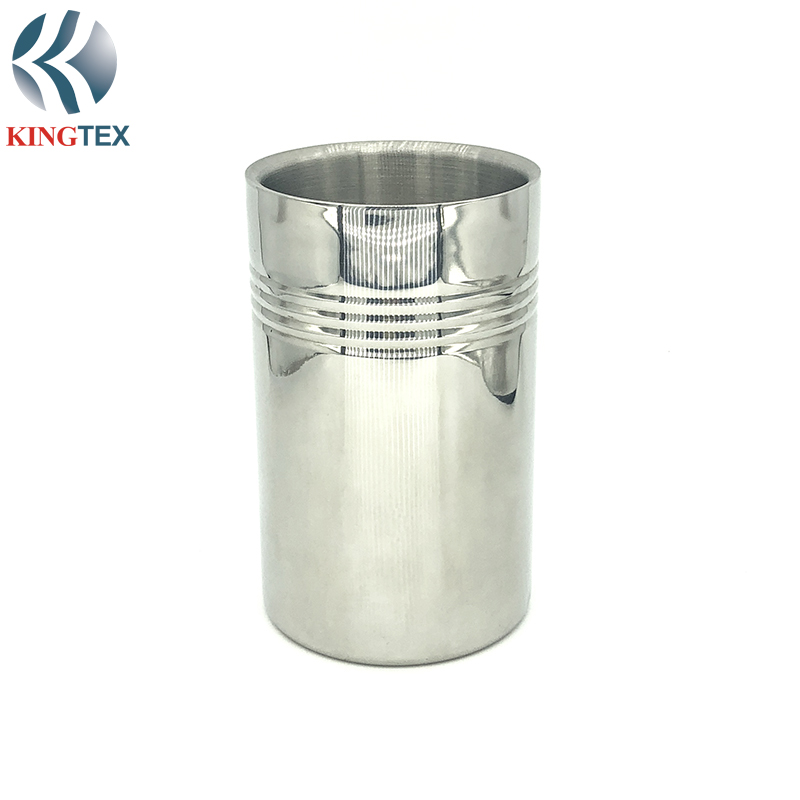 Wine Ice Bucket with Double Wall Stainless Steel Mirror Polishing KINGTEXBAR IBD050