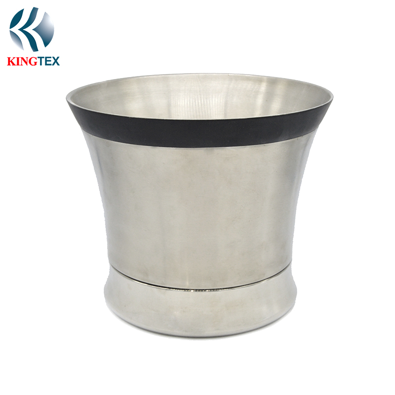 Ice Bucket with Double Wall Stainless Steel  Custom Yellow Plaint KINGTEXBAR IBD075