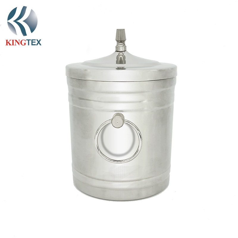 1L Ice Bucket with Double Wall Stainless Steel with Cover and Handle KINGTEXBAR IBD105