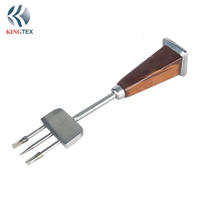 Stainless Steel Muddler, Wood Handle Chisel Kitchen Bar Tools Household Ice Pick(L211xW47x40mm) KINGTEXBAR MD026