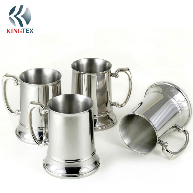 Double Wall Beer Cup with Stainless Steel  and Mirror Polishing KINGTEXBAR MG023