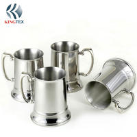 Double Wall Beer Cup with Stainless Steel  and Mirror Polishing KINGTEXBAR MG023