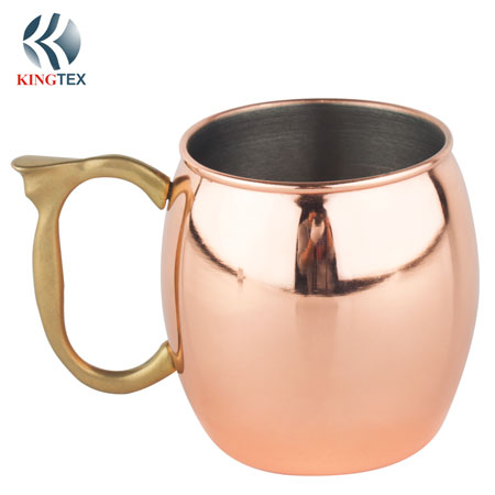 350/400ml Cocktail Mugs with Stainless Steel Copper Plated KINGTEXBAR MG080