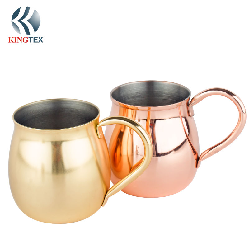 Cocktail Mugs with Copper/Gold Plated Stainless Steel KINGTEXBAR MG081