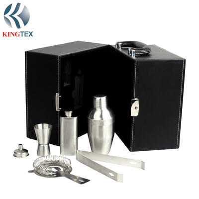 Bar Set of Cocktail 6-Pieces with Mirror Polishing Stainless Steel KINGTEXBAR BS057