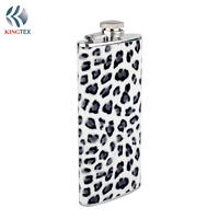 5OZ Hip Flask with Stainless steel   Pattern decoration for Drinking of Alcohol KINGTEXBAR HF096