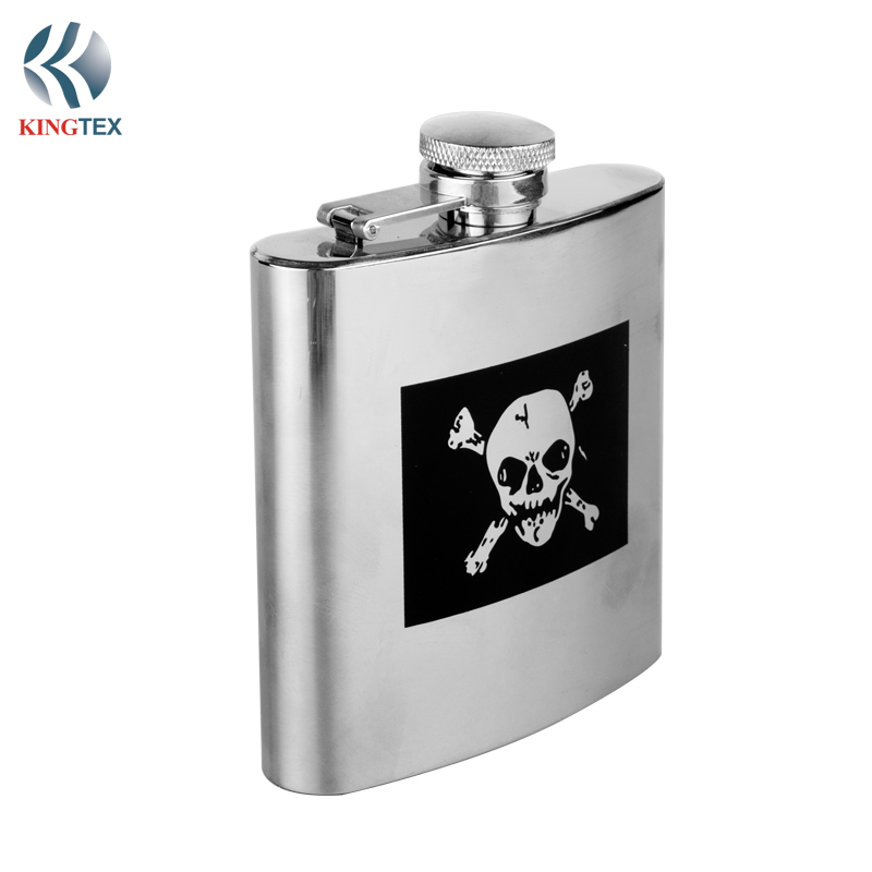 6OZ Hip Flask with Stainless steel  Customized Logo for Drinking of Alcohol KINGTEXBAR HF086