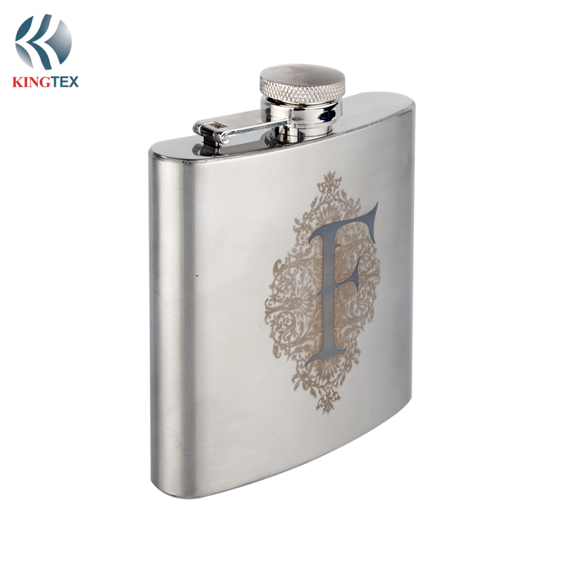 6OZ Hip Flask with Stainless steel  Customized Logo for Drinking of Alcohol KINGTEXBAR HF088