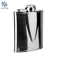 6OZ Hip Flask with Stainless Steel Simple and beautiful for Drinking of Alcohol KINGTEXBAR HF047