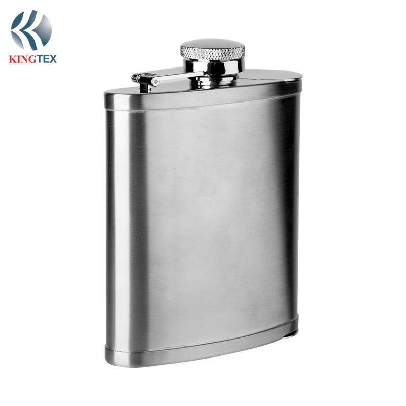 Stainless Steel 6OZ Hip Flask with Color  plating for  Drinking of Alcohol, Whiskey, Rum and Vodka KINGTEXBAR HF094