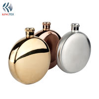 5OZ Hip Flask with Stainless Steel/Copper Plating/Gold Plated Available for Men  KINGTEXBAR HF152