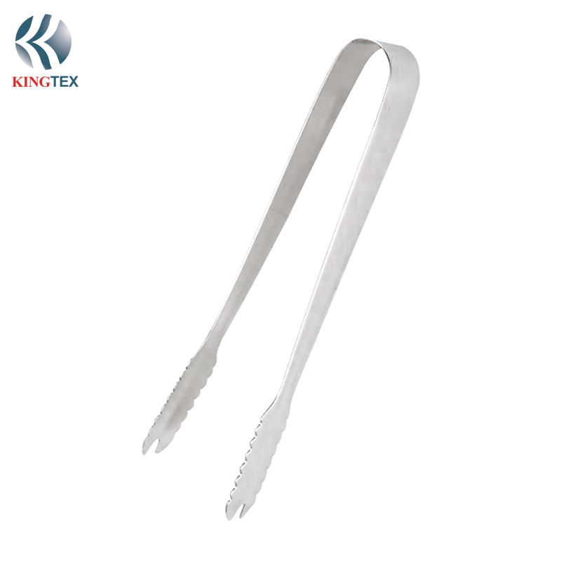 New Style Ice Tongs, Mini Stainless Steel Food  Ice Tong With A Laser Logo (L134XW28xH15mm) KINGTEXBAR IT020