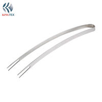 Bar Service Ice Tongs, Mini 304 Stainless Steel Long Ice Tong With A Laser Logo (L178XW35XH17mm) KINGTEXBAR IT010