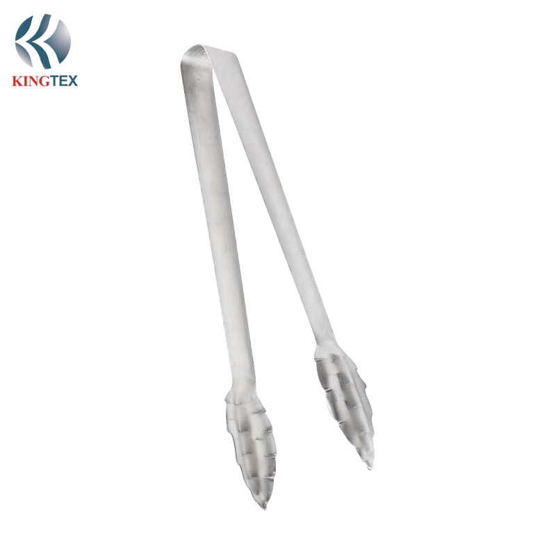 Ice Tongs With A Laser Logo,Stainless Steel Bar Bartender Ice Tongs (L23.1XW8XH3.3cm) KINGTEXBAR IT024