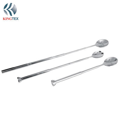 Stainless Steel Lengthened Mixing Spoon Bar KTV Stirrer Bar Creative Mixing Spoon(L32/14.8cm) KINGTEXBAR  SP049