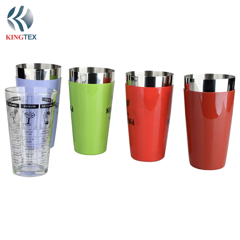 700ml Boston Cocktail Shaker with Stainless Steel glass with PVC Coat KINGTEXBAR CSB078