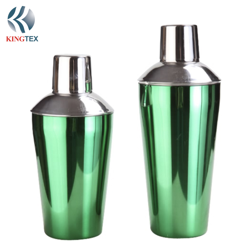 Cocktail Shaker with Stainless Steel and Light Green Spray Painting KINGTEXBAR CS233