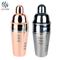 Cocktail Shaker with Formula Menu Stainless Steel Copper Plated KINGTEXBAR CS036