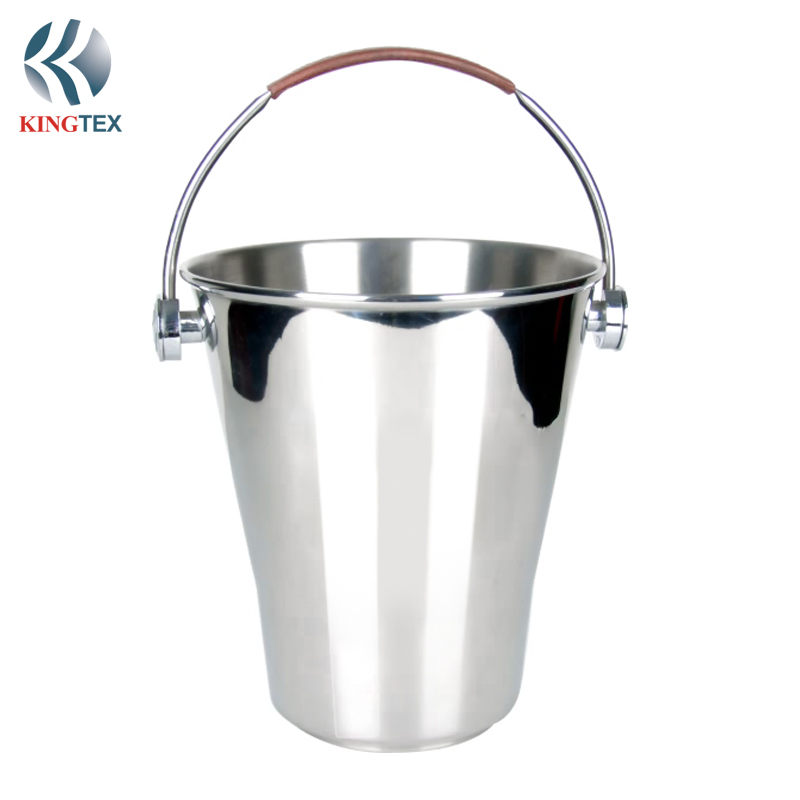 3L Ice Bucket with High Polished Stainless Steel with Handle KINGTEXBAR IBS127