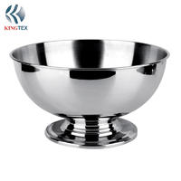 Ice Bucket with Premium Quality Bowl Shape Stainless Steel Champagne KINGTEXBAR IBS155