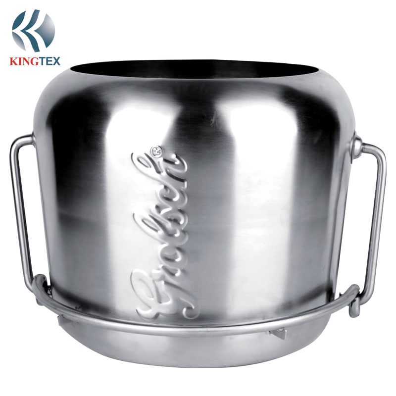 Ice Bucket with Embossed Logo Stainless Steel KINGTEXBAR IBS130
