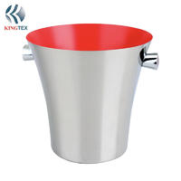 3.5L Ice Bucket with Single Layer Coating and Stainless Steel KINGTEXBAR IBS156