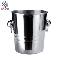 Ice Bucket with Nicety Stainless Steel Beverage Tub for Party KINGTEXBAR IBS099