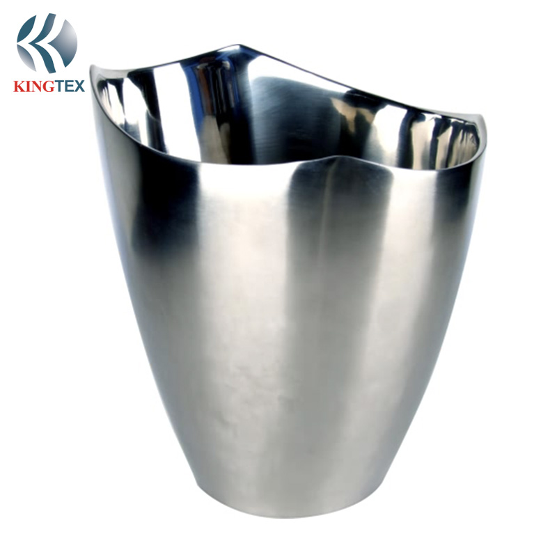 Ice Bucket with Double Walled Stainless Steel Mirror Polishing  KINGTEXBAR IBD046
