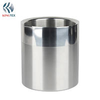 2L Ice Bucket with cylinder type Double Walled Stainless Steel Mirror Polishing KINGTEXBAR IBD076