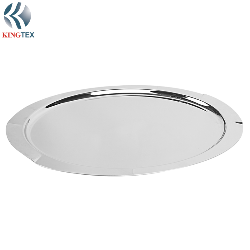 Tray with  stainless steel round for serving KINGTEXBAR TR023