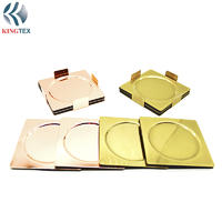 Coaster with Tea Mat Stainless Steel Non-Slip Insulation Pad 4pcs KINGTEXBAR CO012