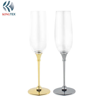 Tall Champagne Cup With Lead Free Crystal and Stainless steel bottom  KINGTEXBAR MG335