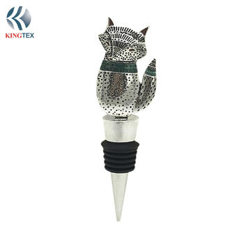 Stoppers Factory Wholesale Price  Lovely Cat Wine Vacuum Seal Stoppers  KINGTEXBAR WN027