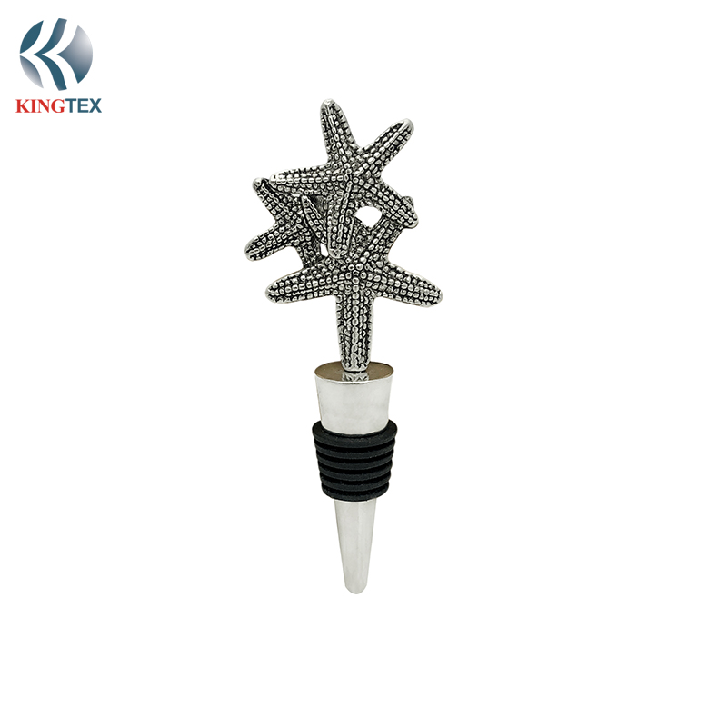 New Red Wine Stoppers Starfish Stainless Steel Stoppers, Factory Wholesale Price KINGTEXBAR WN044