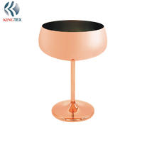 Cocktail Cup with Stainless Steel Copper Plated for Champagne/Fruits/Wine/Martini KINGTEXBAR MG101