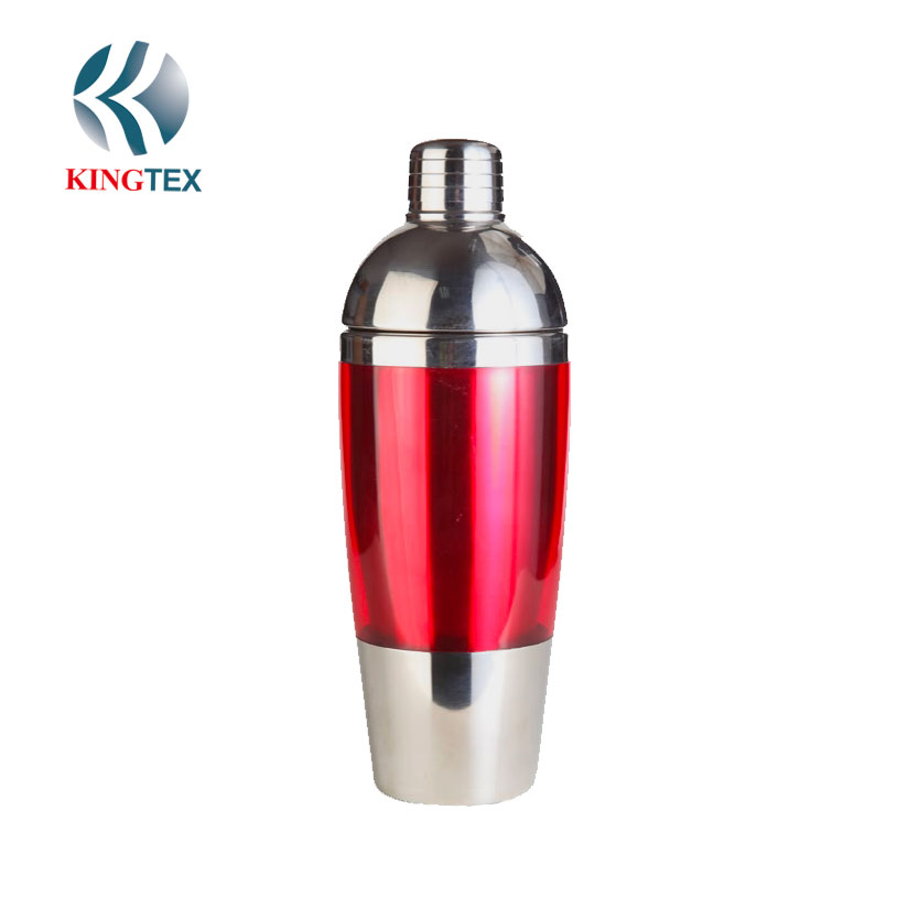 Cocktail Shaker with Colorful 500ML Stainless Steel Plastic Liquid KINGTEXBAR CS226