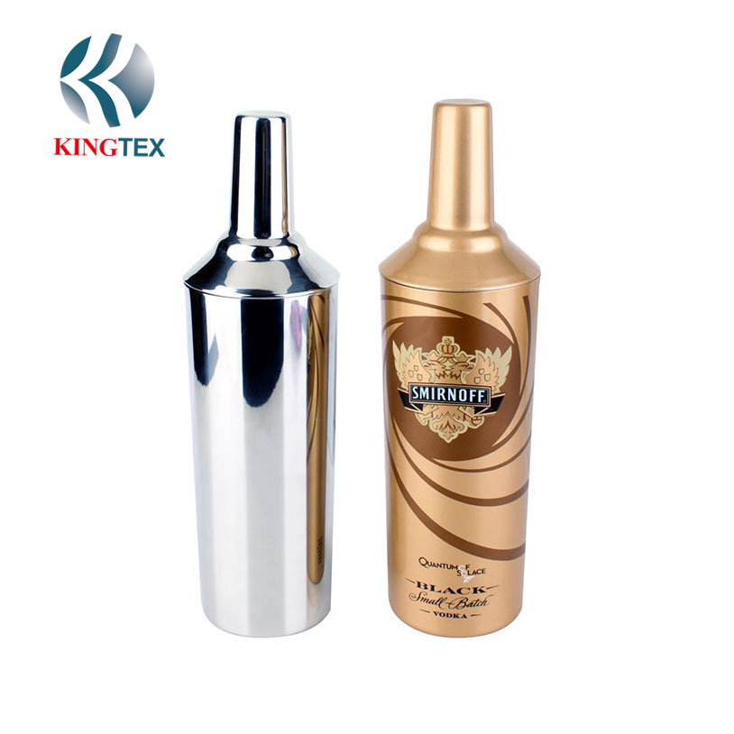 Cocktail Shaker with Customized LOGO Wine Bottle Shape and Stainless Steel  KINGTEXBAR CS224