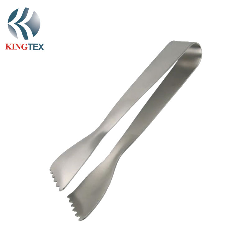 Food Serving Ice Tongs, Heavy Duty Commercial Stainless Steel Bar Service Tongs KINGTEXBAR IT021