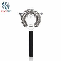 Round Handle Strainer, Wholesale Bar Stainless Ice Cocktail Fence Strainer Kitchen Tools KINGTEXBAR ST011
