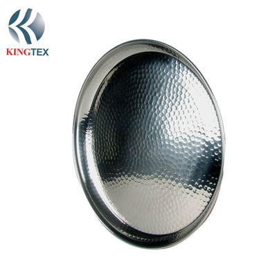 Tray with Solid and Durable Tea Round Metal for Serving  KINGTEXBAR TR022
