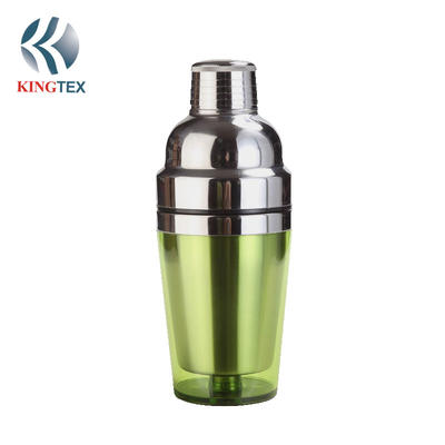 Cocktail Shaker with outside Light Green PVC  and Inside Stainless Steel KINGTEXBAR CS219