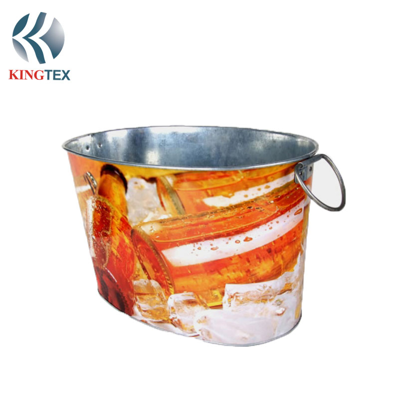 Ice Bucket with OEM / ODM Modern Style High Quality  Metal Orange KINGTEXBAR IBS204