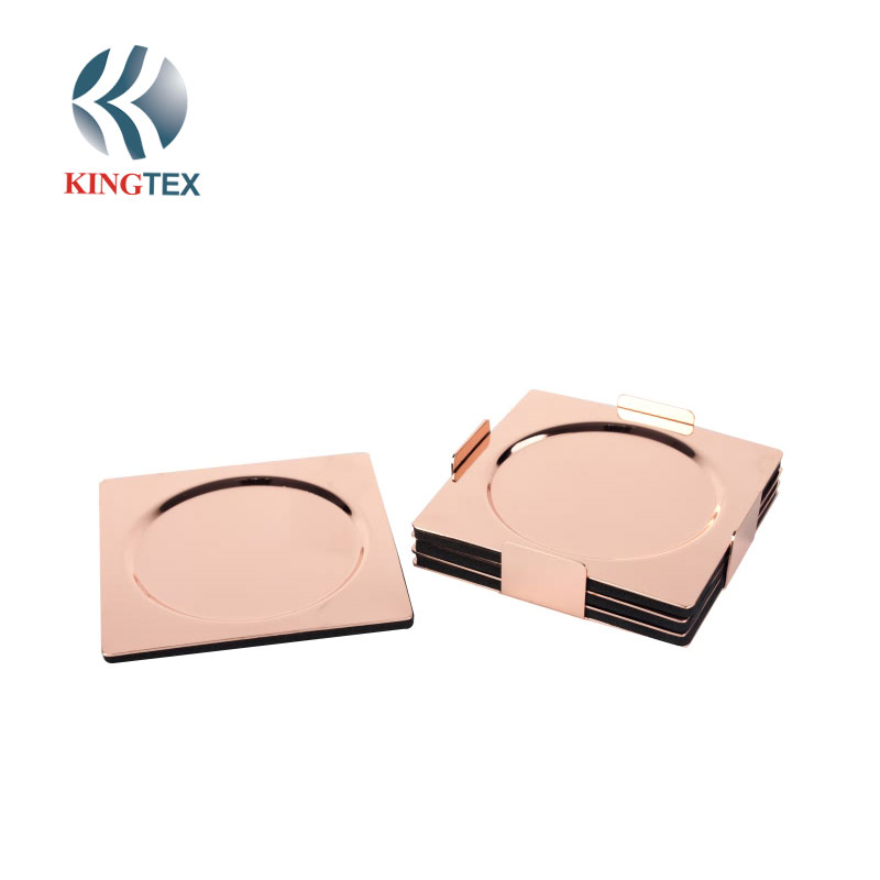 Coaster with 4PCS Stainless Steel Copper KINGTEXBAR CO012