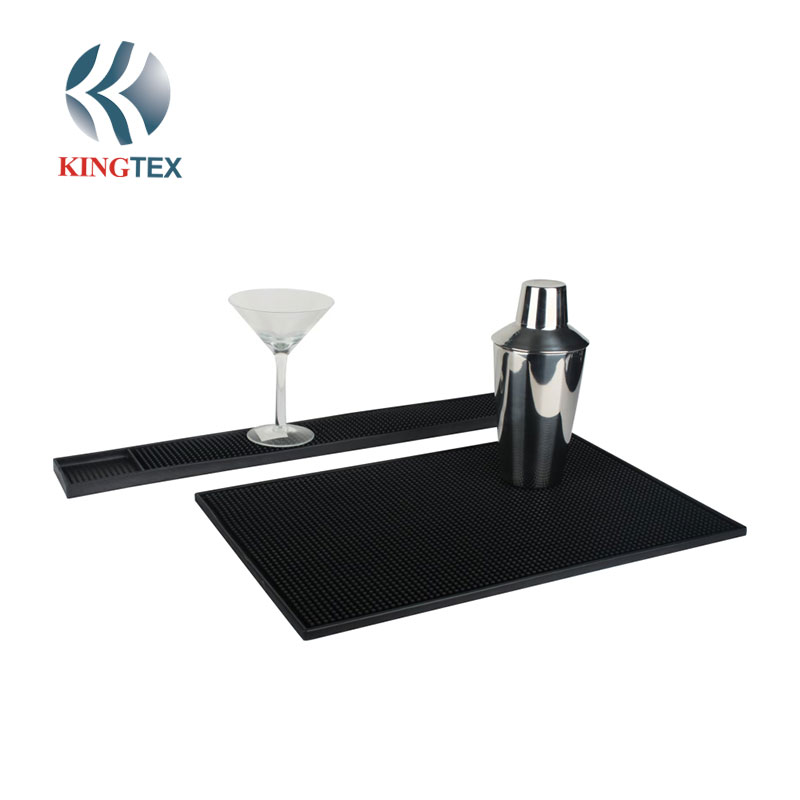 Bar Mat with Non Slip Black PVC Rubber KINGTEXBAR BM012